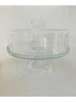 BOLEIRA VIDRO COM PÉ E TAMPA - LOCAÇÃO 